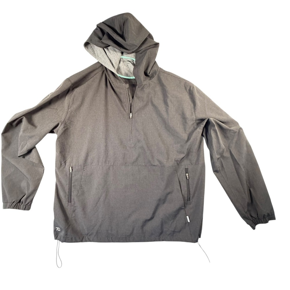 7 Diamonds Oxygenate Hooded Windbreaker Mens XL Grey  Excellent Quarter Zip
